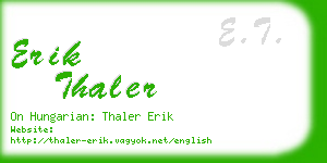 erik thaler business card